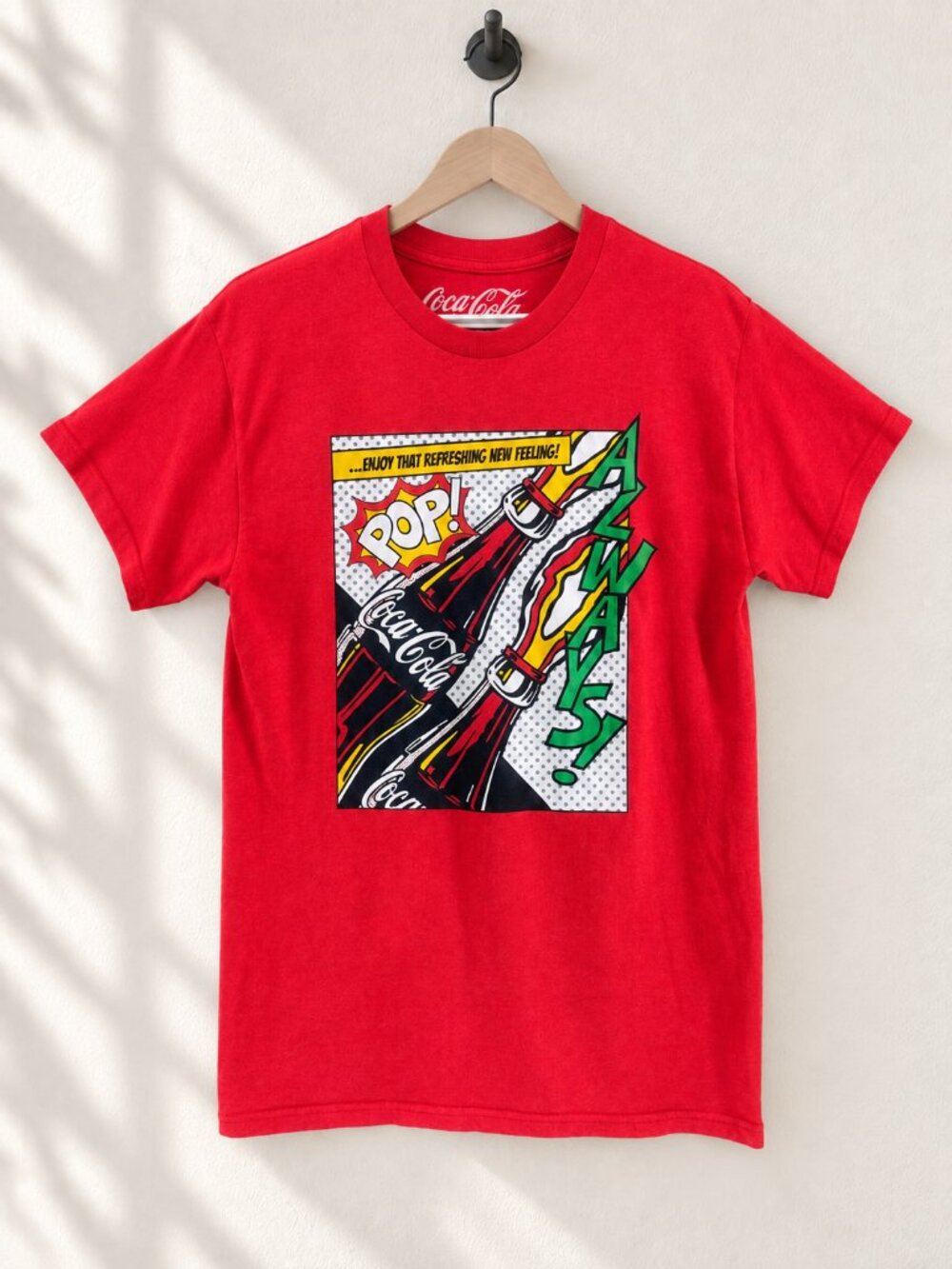 Graphic T-Shirt, Coca-Cola Always! Pop Art, Red, Unisex Size M